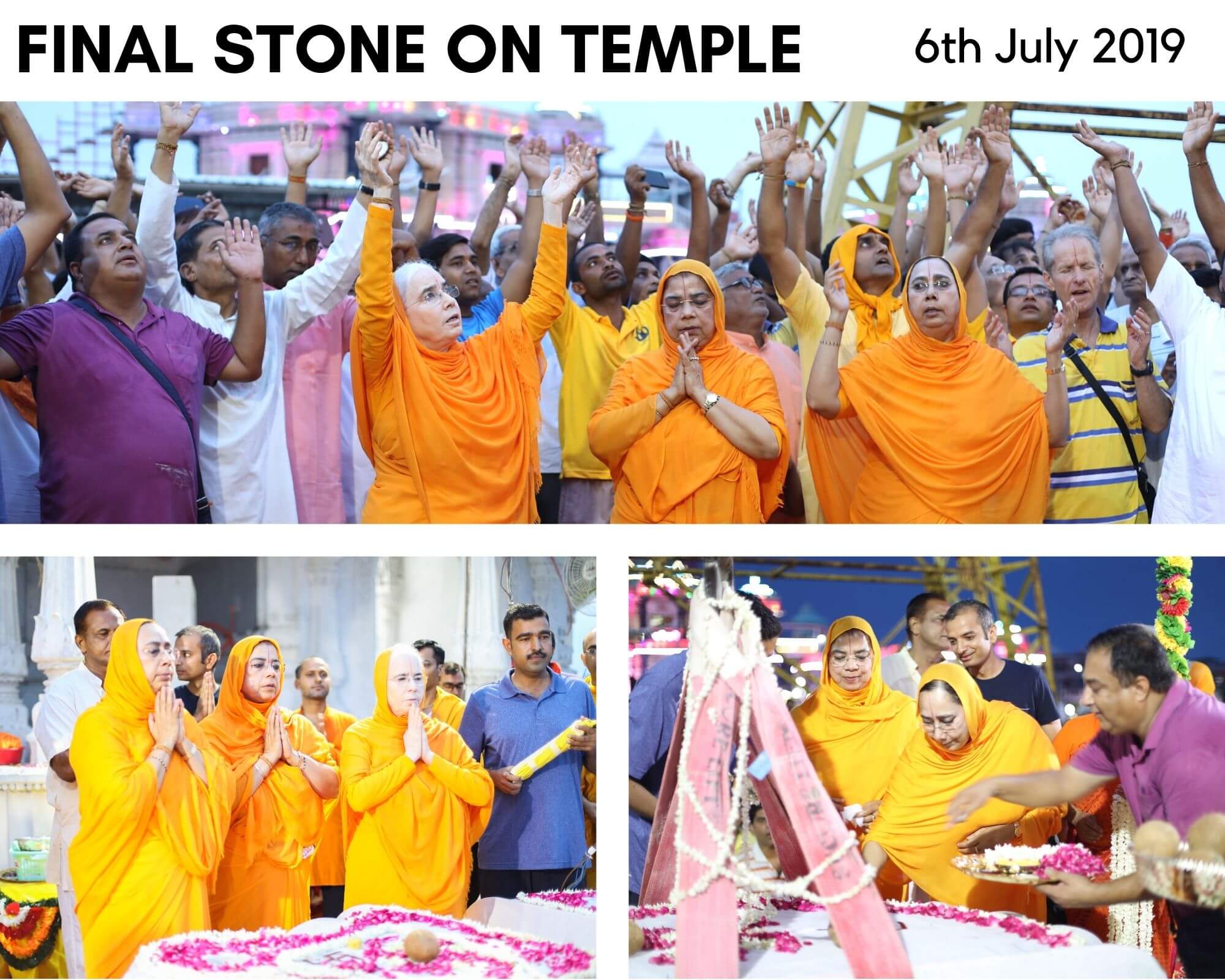 Shri Guru Dham, Final stone on temple