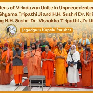 Spiritual Leaders of Vrindavan Unite in Unprecedented Support for H.H. Sushri Dr. Shyama Tripathi Ji and H.H. Sushri Dr. Krishna Tripathi Ji While Honoring H.H. Sushri Dr. Vishakha Tripathi Ji’s Life and Legacy - The Daughters of Jagadguru Shri Kripalu Ji Maharaj