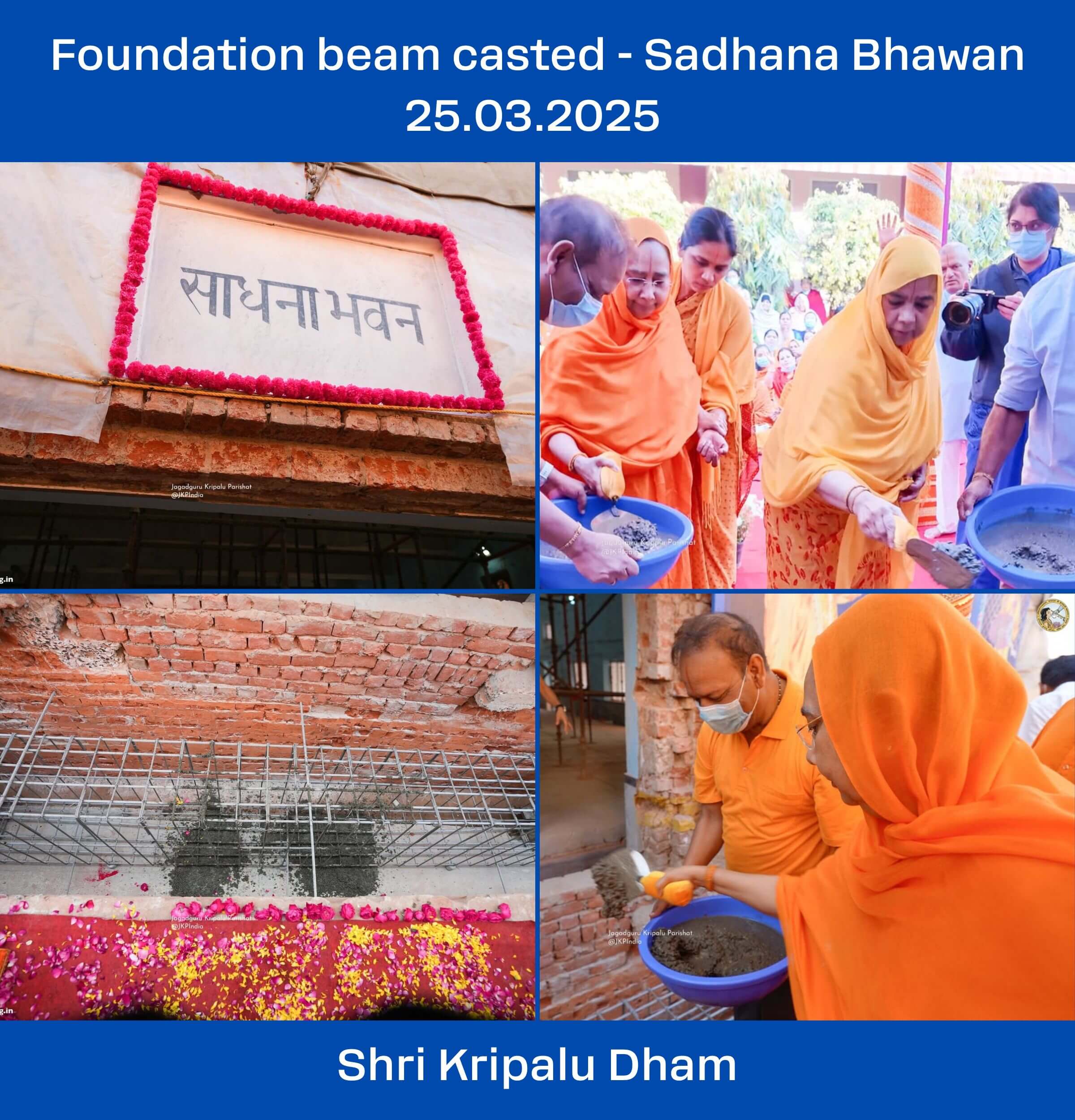Foundation beam casted - Sadhana Bhawan 25.03.2025